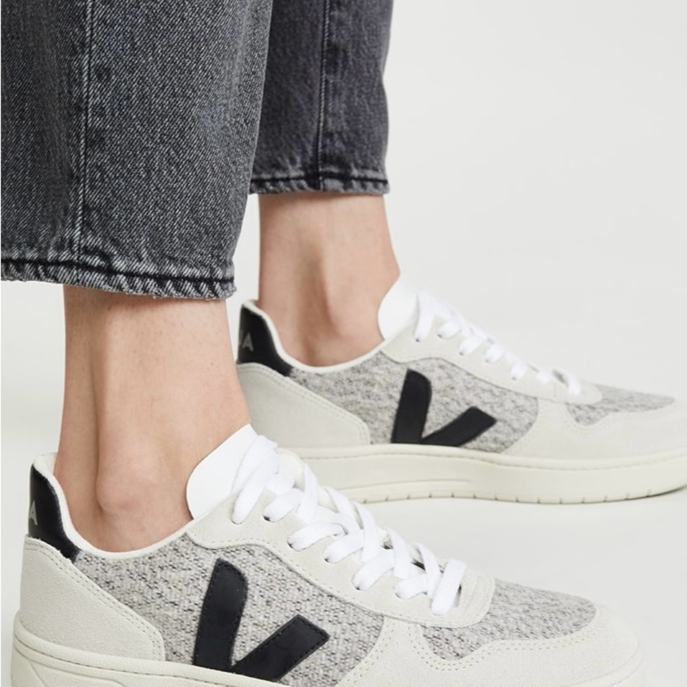 Veja V-10 Flannel Sneakers Suede Trim